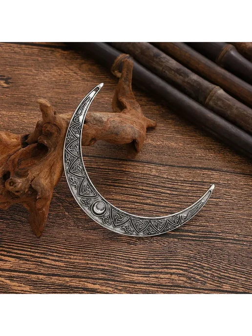 Шпилька для волос с кельтским узлом, серебряная, 1 шт, 1 шт, фото 2