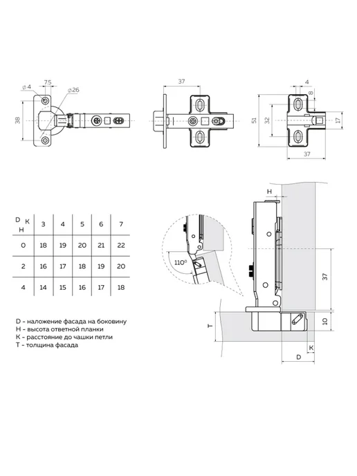 LEMAX PROF 2 мини петли, накладные с доводчиком 26 мм, с крепежом, серый, фото 2