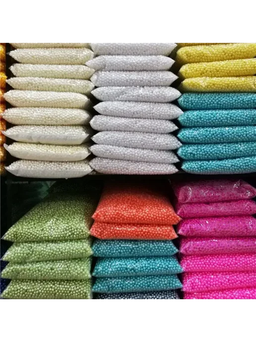 Акриловые круглые бусины-разделители 4 6 8 мм 4mm 500pcs, Бе, 500 шт, белый, фото 2