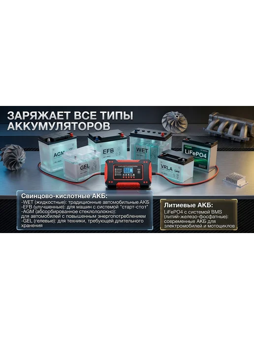 Эффективное профессиональное 12В 6А автоматическое, черный, фото 5