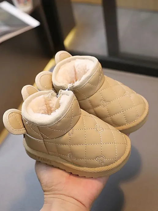 MyMoonStar Угги для малышей ботинки зимние, коричневый, фото 3